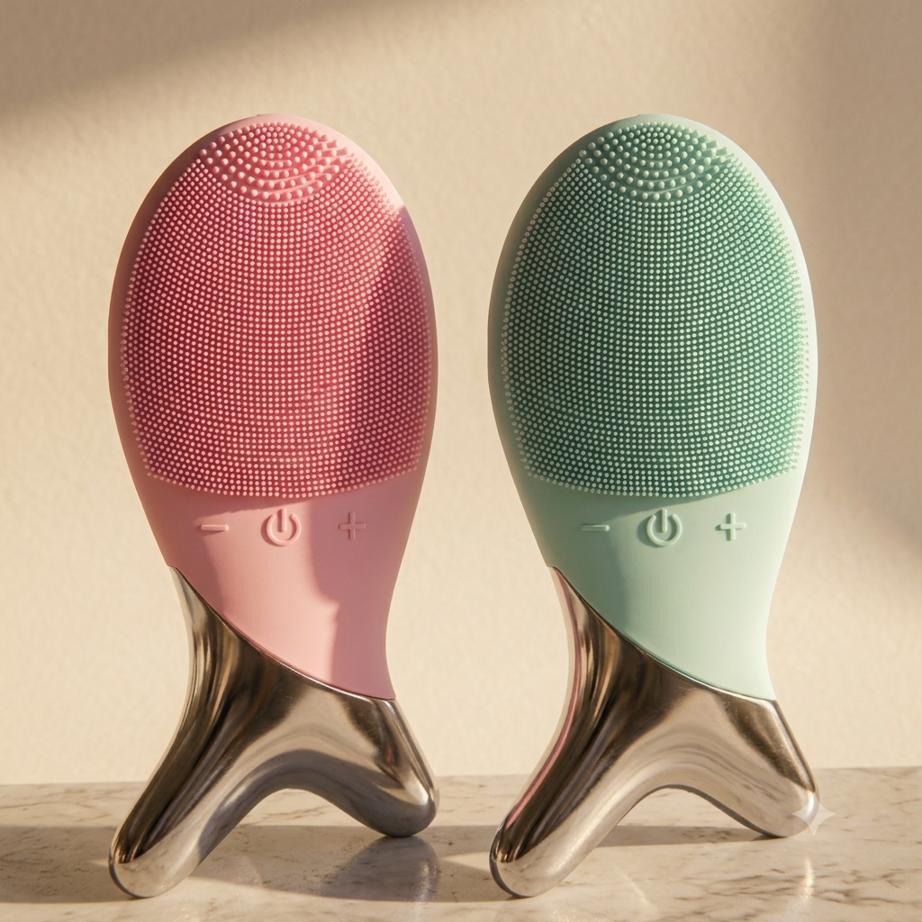 Electric Silicone Facial Cleansing Brush | Face Cleanser, Deep Pore Cleaner, Waterproof Face Scrubber & Vibration Facial Massager