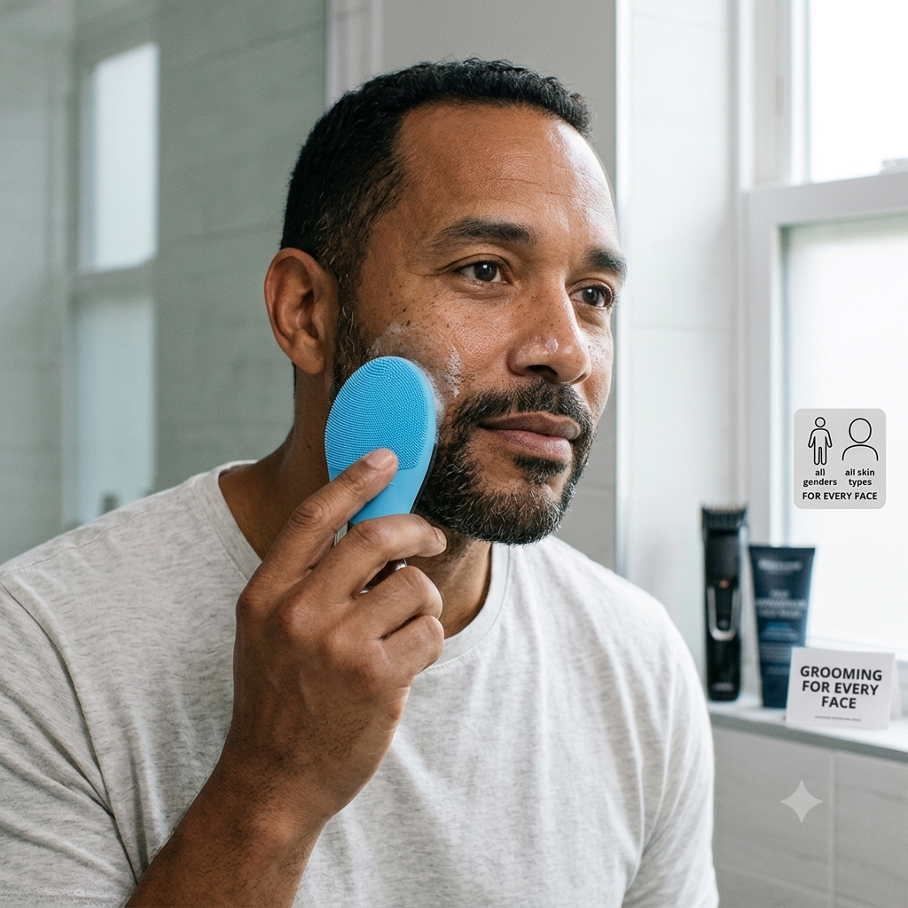 Electric Silicone Facial Cleansing Brush | Face Cleanser, Deep Pore Cleaner, Waterproof Face Scrubber & Vibration Facial Massager